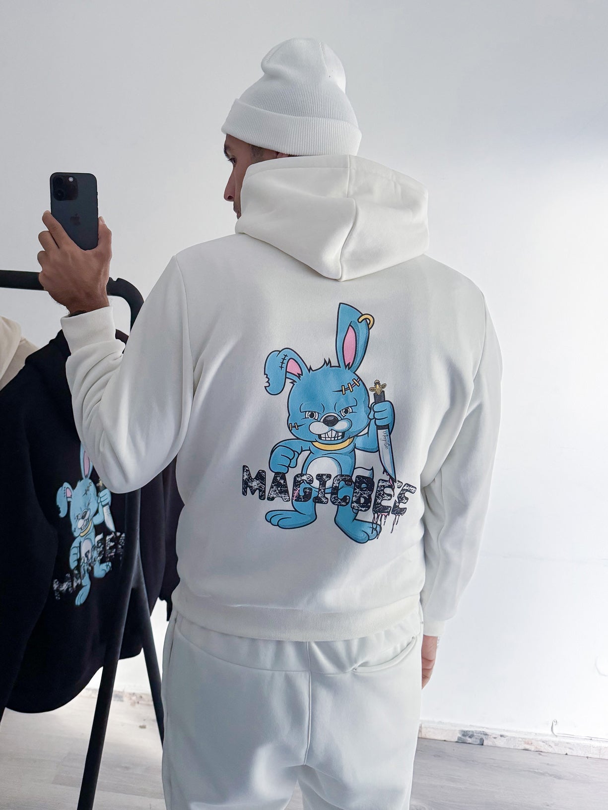 Sweat à capuche classique MagicBee - Bleu foncé