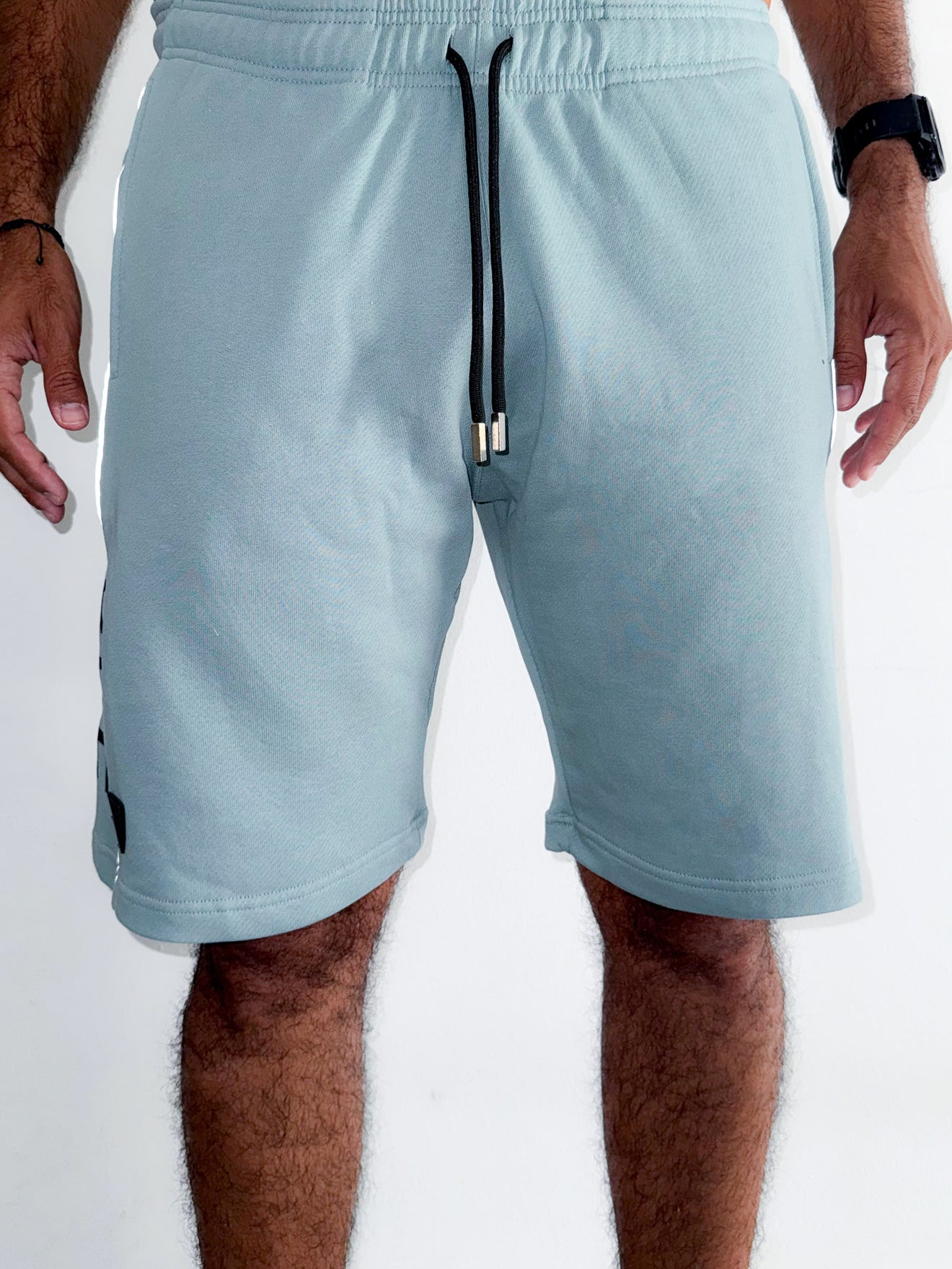 MagicBee Reflected Logo Tape Shorts - Light Blue (Special Edition)
