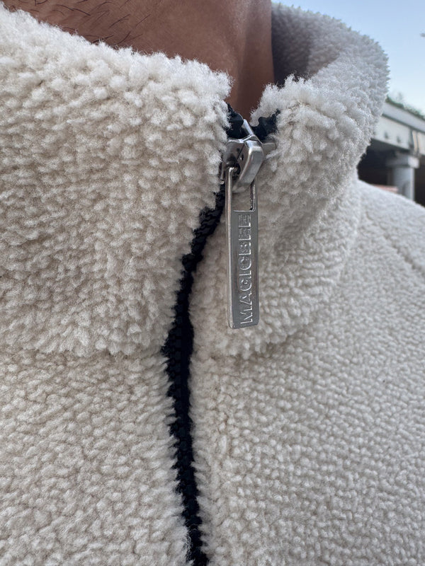MagicBee Double Fleece Jacket - Off White