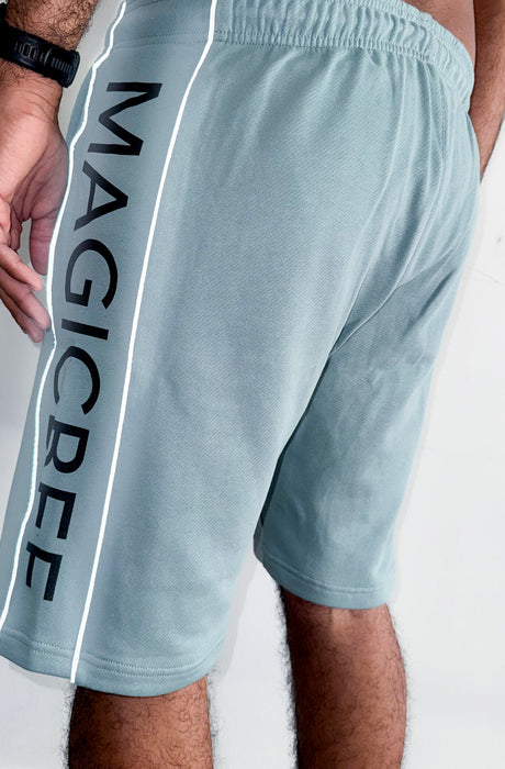 MagicBee Reflected Logo Tape Shorts - Light Blue (Special Edition)