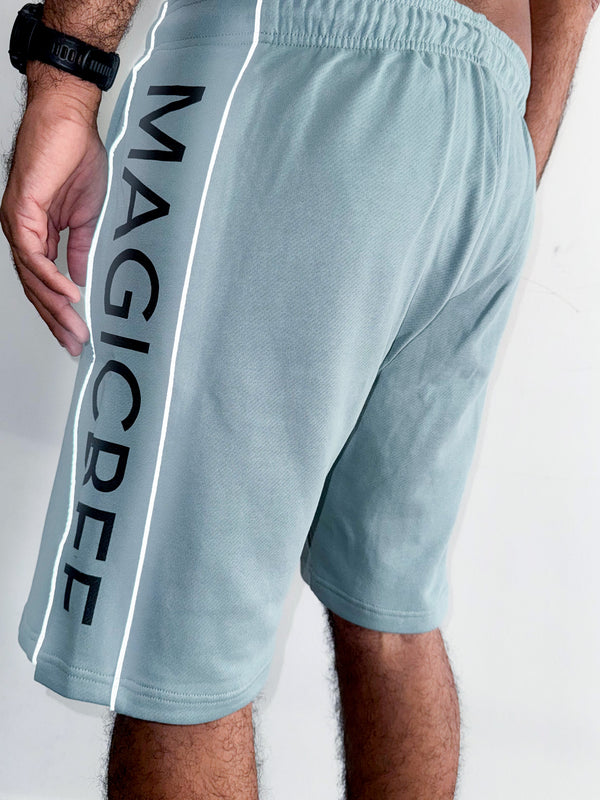 MagicBee Reflected Logo Tape Shorts - Light Blue (Special Edition)