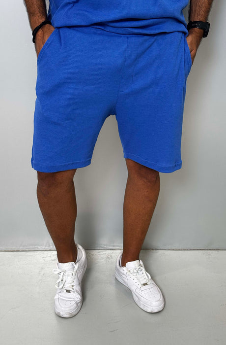 MagicBee Light Waffle Shorts - Ocean Blue