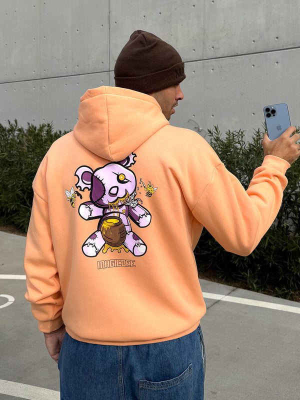 MagicBee Teddy Bear Logo Unisex Hoodie - Peach (Limited Edition)