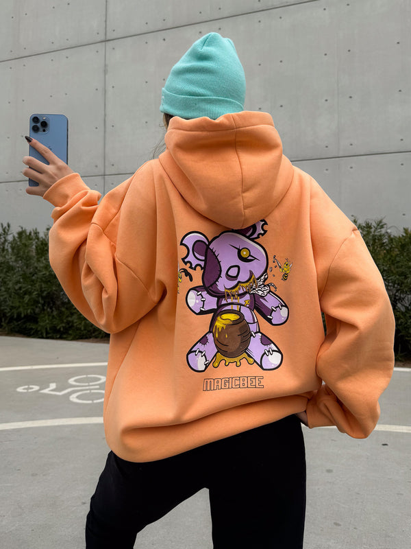 MagicBee Teddy Bear Logo Unisex Hoodie - Peach (Limited Edition)