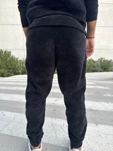 MagicBee Corduroy Velour Tracksuit Pants - Black