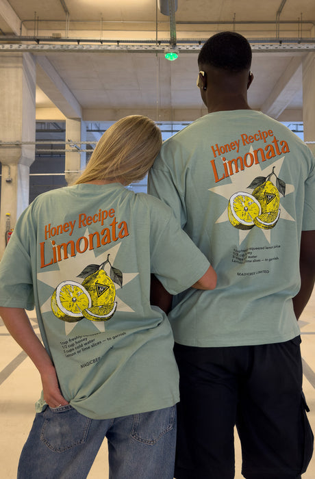 MagicBee Unisex Oversized Limonata Tee - Pistachio (Limited Edition)