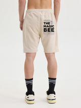 MagicBee Back Logo Shorts - Beige