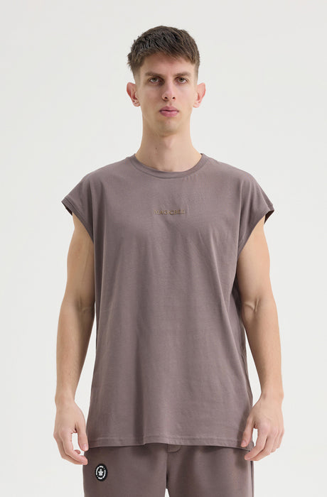 MagicBee Αμάνικο Tee - Brown