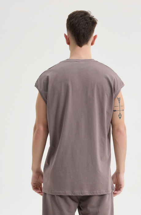 MagicBee Αμάνικο Tee - Brown