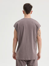 MagicBee Αμάνικο Tee - Brown
