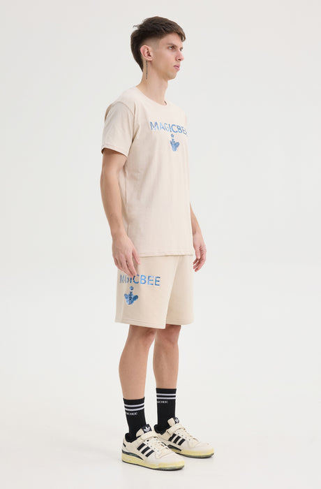MagicBee Logo Shorts - Beige