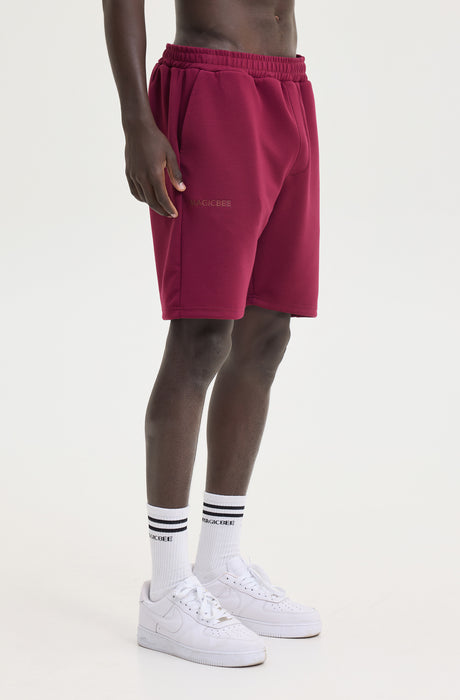 MagicBee Scuba Shorts - Burgundy