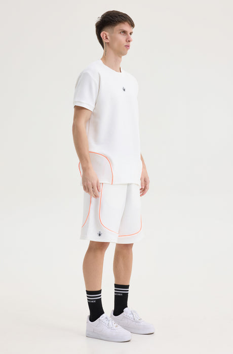 MagicBee Scuba Reflective Shorts - Off White