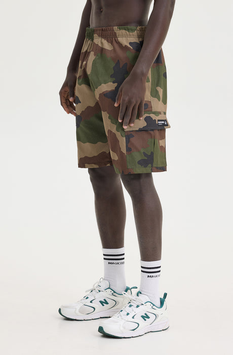 MagicBee Cargo Camo Shorts - Khaki