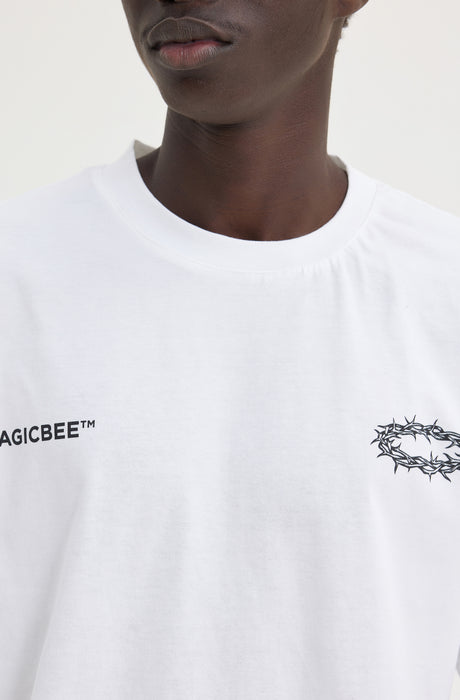 MagicBee Saints Logo Tee - Off White