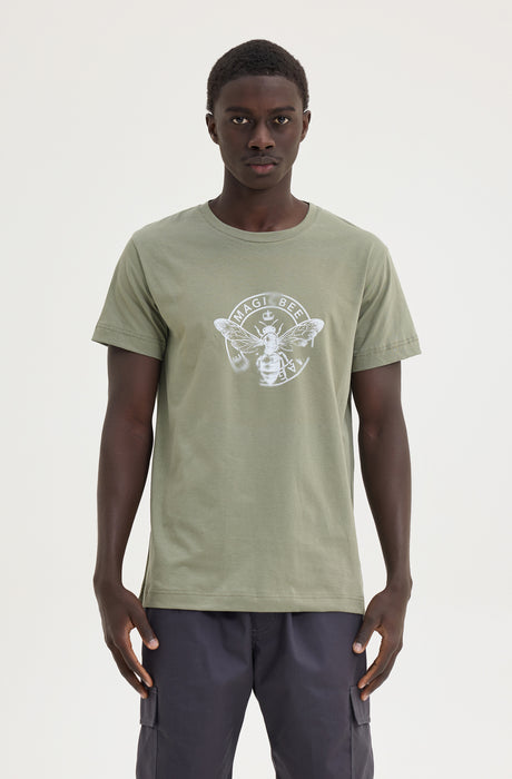 MagicBee Circle Logo Tee - Khaki