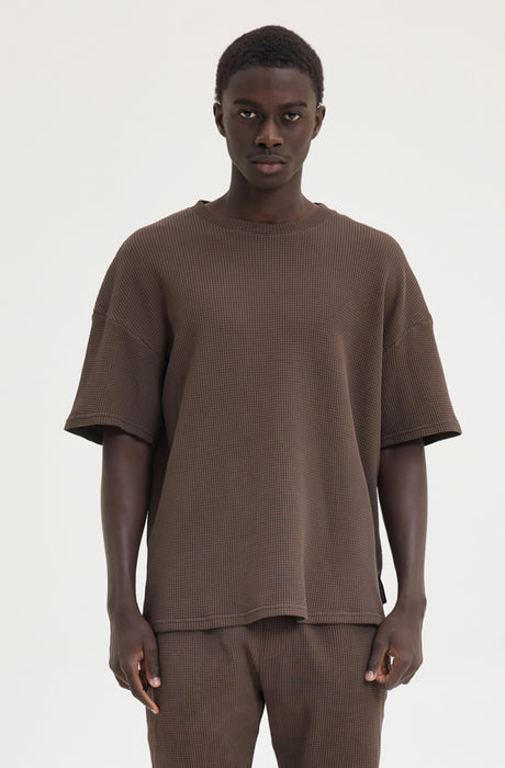 MagicBee Oversize Waffle Tee - Brown