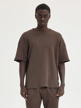MagicBee Oversize Waffle Tee - Brown