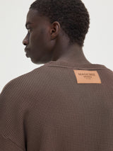 MagicBee Oversize Waffle Tee - Brown
