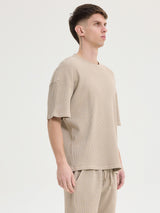 MagicBee Oversize Waffle Tee - Beige