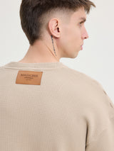 MagicBee Oversize Waffle Tee - Beige