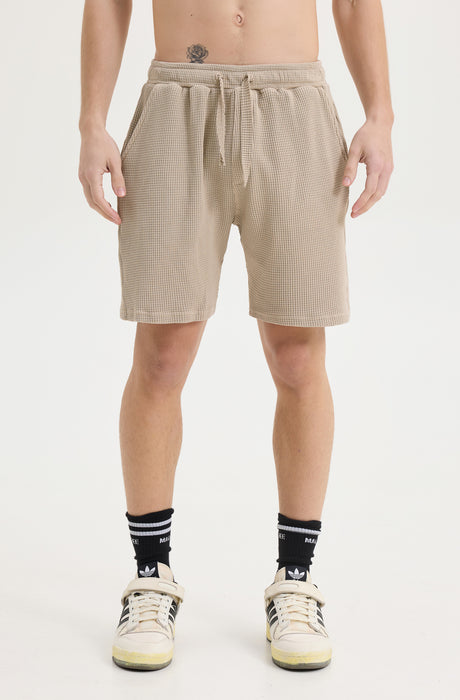 MagicBee Waffle Shorts - Beige
