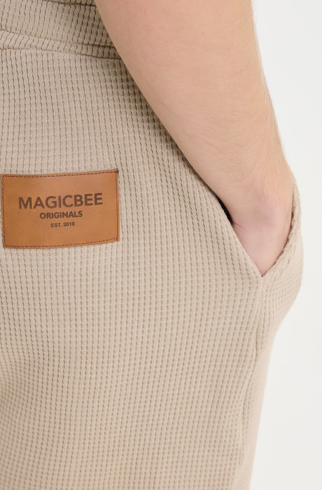 MagicBee Waffle Shorts - Beige