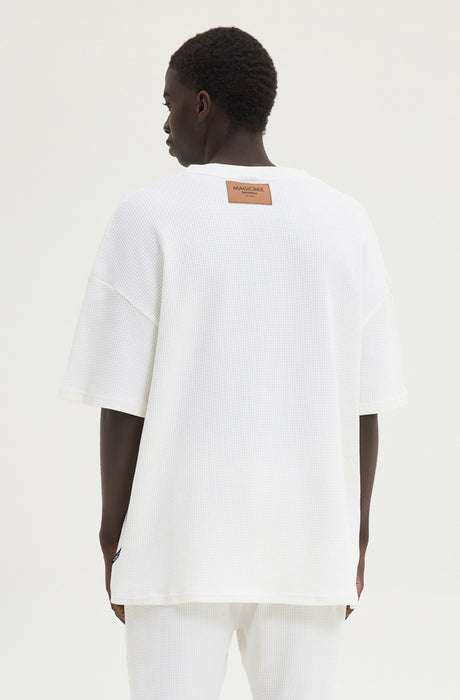 MagicBee Oversize Waffle Tee - Off White