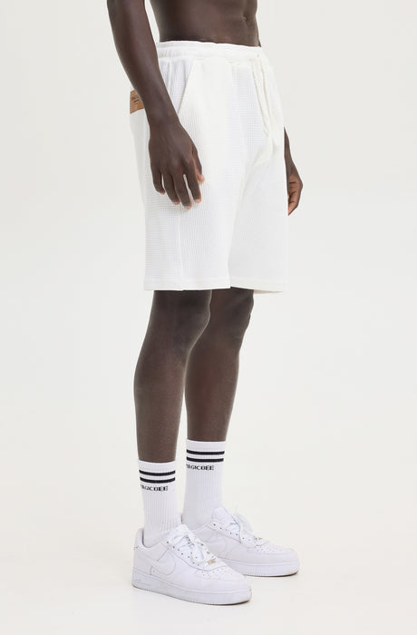 MagicBee Waffle Shorts - Off White
