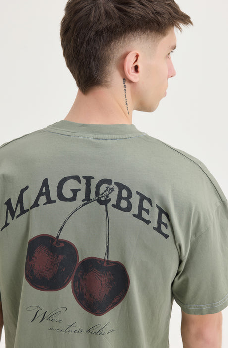 MagicBee Cherry Tee - Khaki