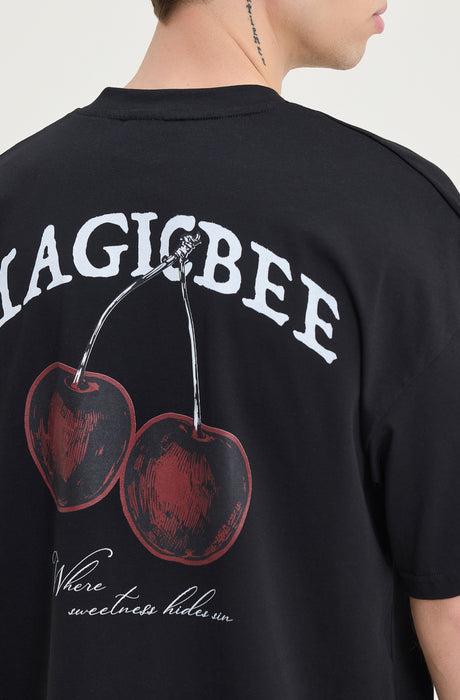 MagicBee Cherry Tee - Black