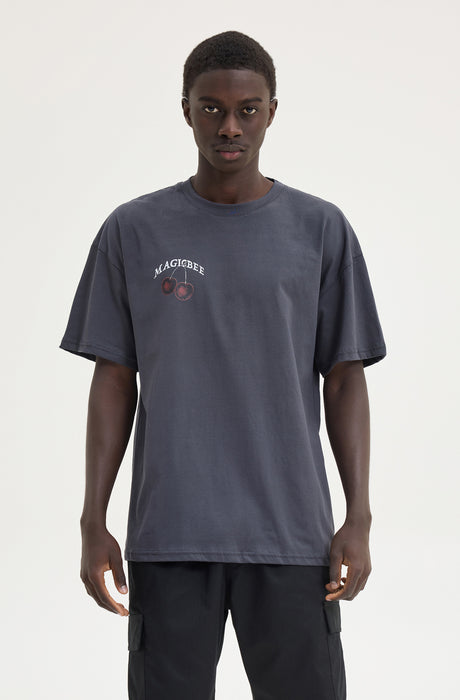 MagicBee Cherry Tee - Anthracite