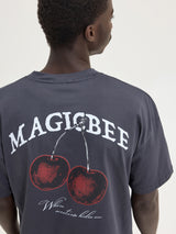 MagicBee Cherry Tee - Anthracite