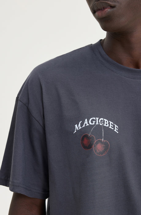 MagicBee Cherry Tee - Anthracite