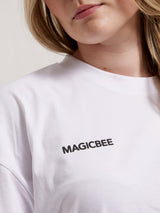 MagicBee Unisex Oversized Cherry Tee - White (Limited Edition)