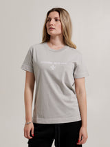 MagicBee Stone Washed Embroidered Logo Tee - Grey
