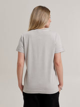 MagicBee Stone Washed Embroidered Logo Tee - Grey