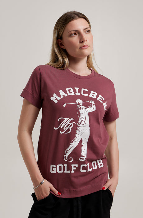 MagicBee Golf Logo Tee - Burgundy