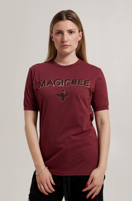 MagicBee Foil Logo - Burgundy