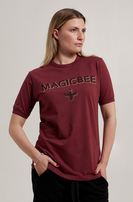 MagicBee Foil Logo - Burgundy