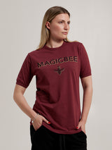 MagicBee Foil Logo - Burgundy