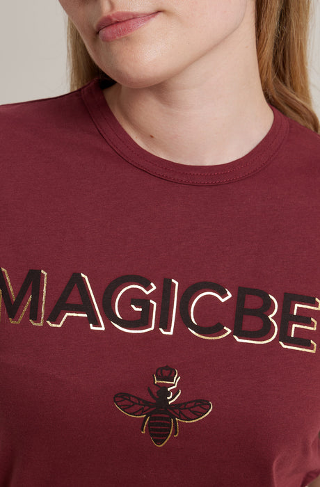 MagicBee Foil Logo - Burgundy