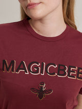 MagicBee Foil Logo - Burgundy