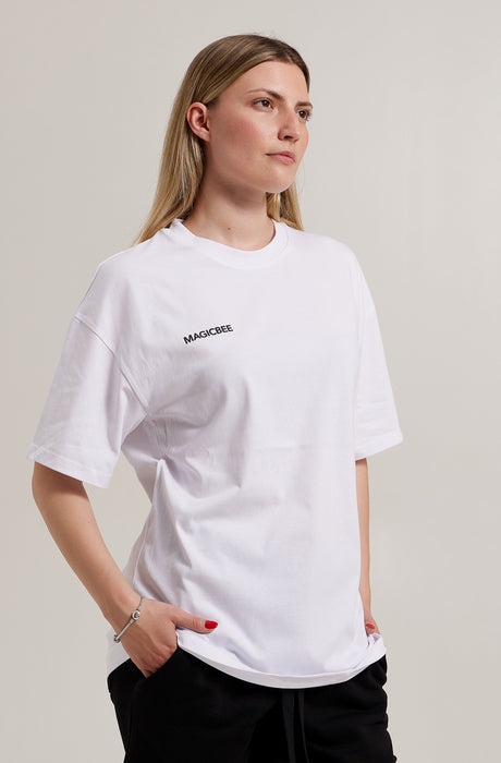 Camiseta Limonata Oversized Unisex MagicBee - Blanca (Edición Limitada)