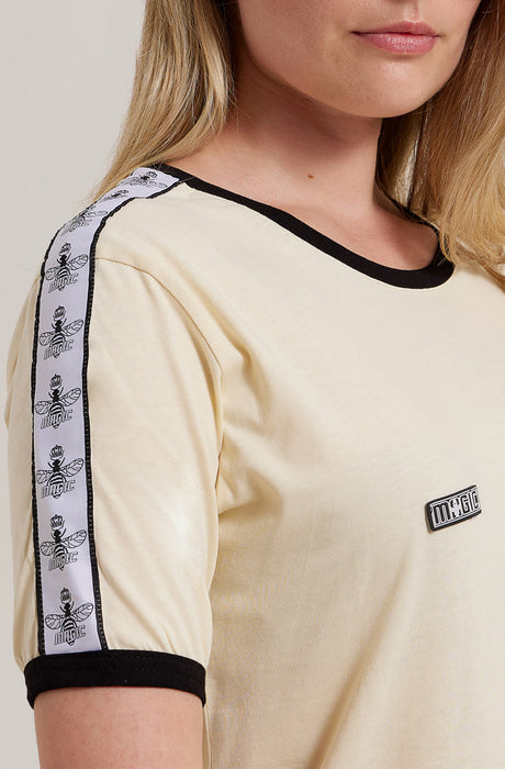 Camiseta con logo MagicBee Tape - Amarillo claro