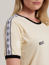Camiseta com fita em relevo MagicBee - branca