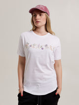 MagicBee Floral Logo Tee - White