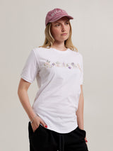 MagicBee Floral Logo Tee - White