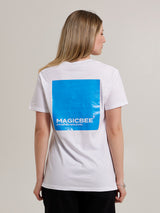 Camiseta com fita em relevo MagicBee - branca