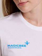 Camiseta com fita em relevo MagicBee - branca